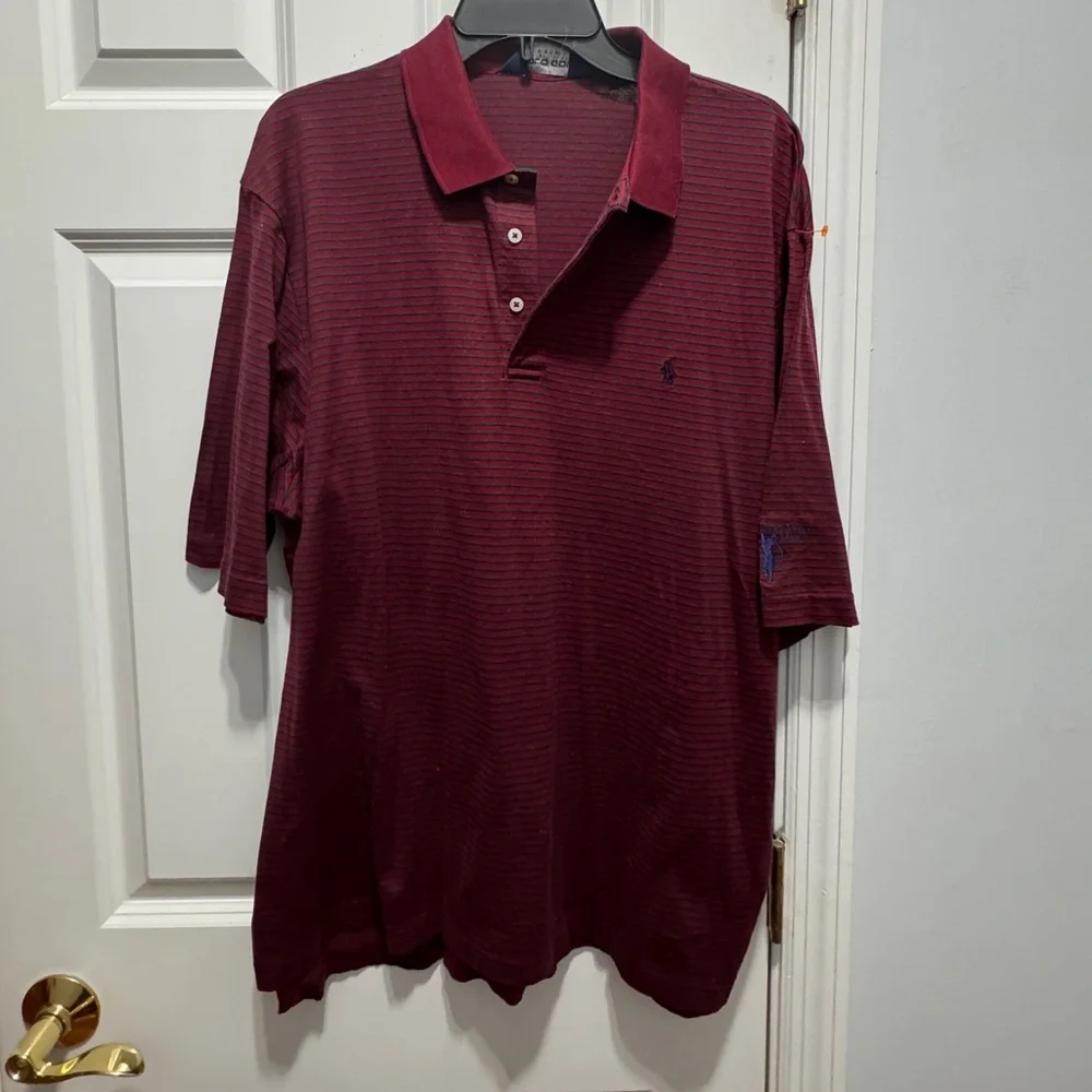 Ralph Lauren Robert Trent jones 100% Pima cotton polo shirt xl striped